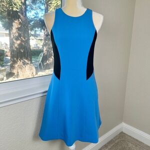 Rag & Bone Adeline Colorblock‎ Fit & Flare Dress Women 4 Blue Black Vibrant